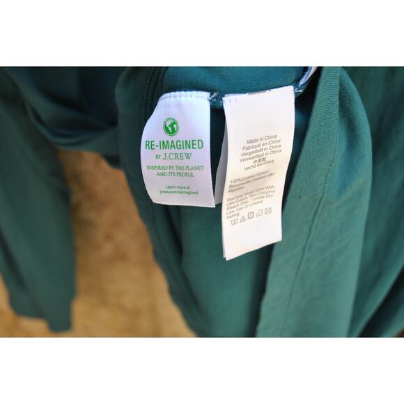 J.Crew Broken-In Henley Long Sleeve Shirt  Size L  Teal Blue Cotton  Re-Imagined - Picture 5 of 5